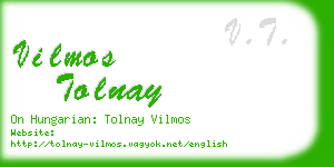 vilmos tolnay business card